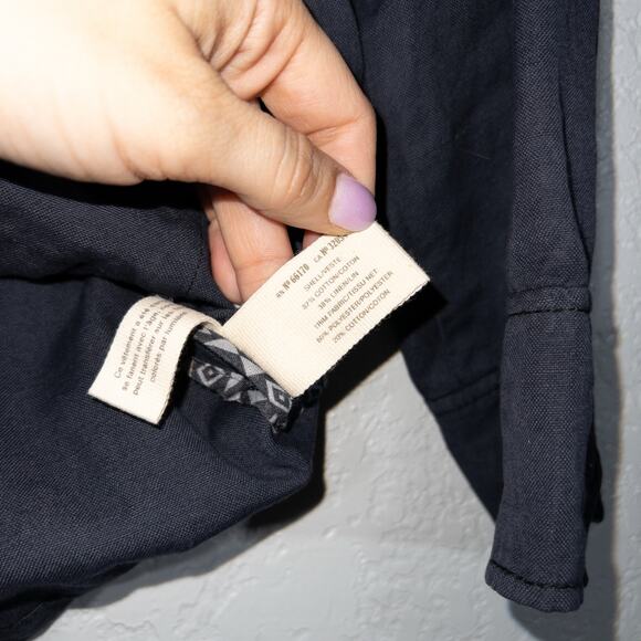 Daughters of Liberation Anthropologie Navy Blue Belted Jacket Size 4 - Picture 5 of 8